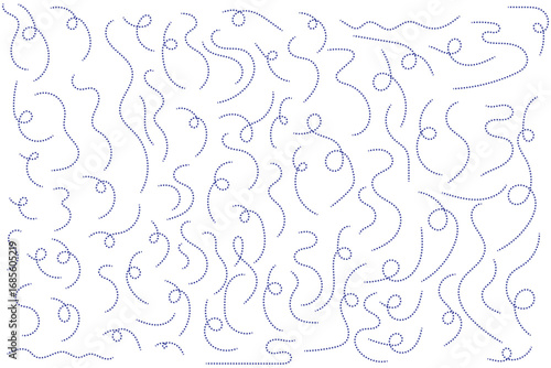 Minimal Wavy Dash Pattern Collection. Set of long squiggle dashed, dotted line arrows vector template. Dashed line arrow set, curvy , twirl and straight as guide line for treasure map, map, borderline
