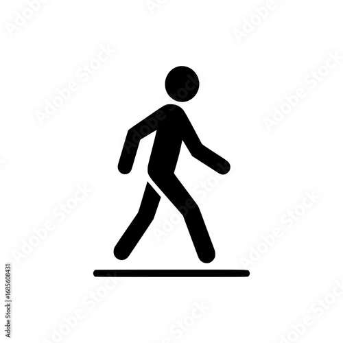 Walking Icon Vector Simple Walk Symbol Step Illustration