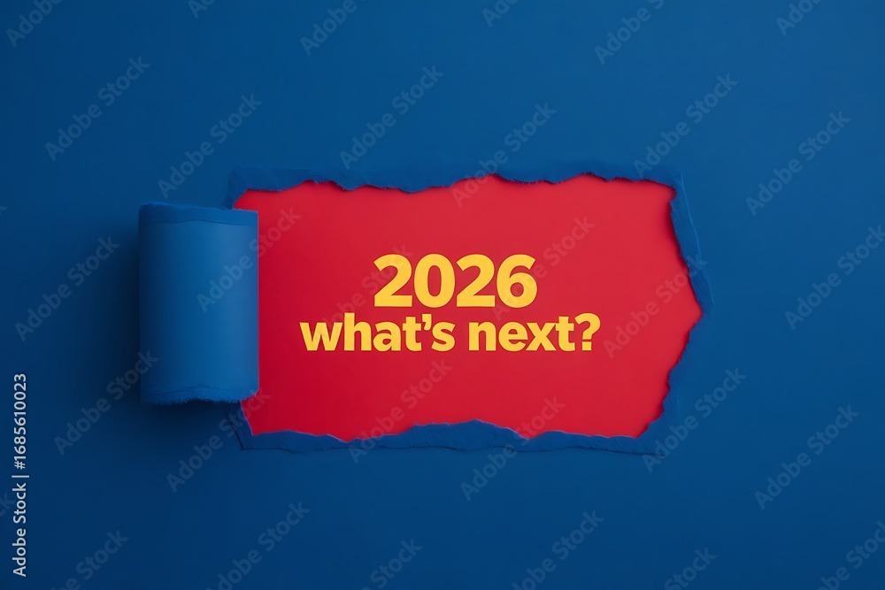 Fototapeta premium A Bold Glimpse into the Anticipation of the Upcoming Year 2026