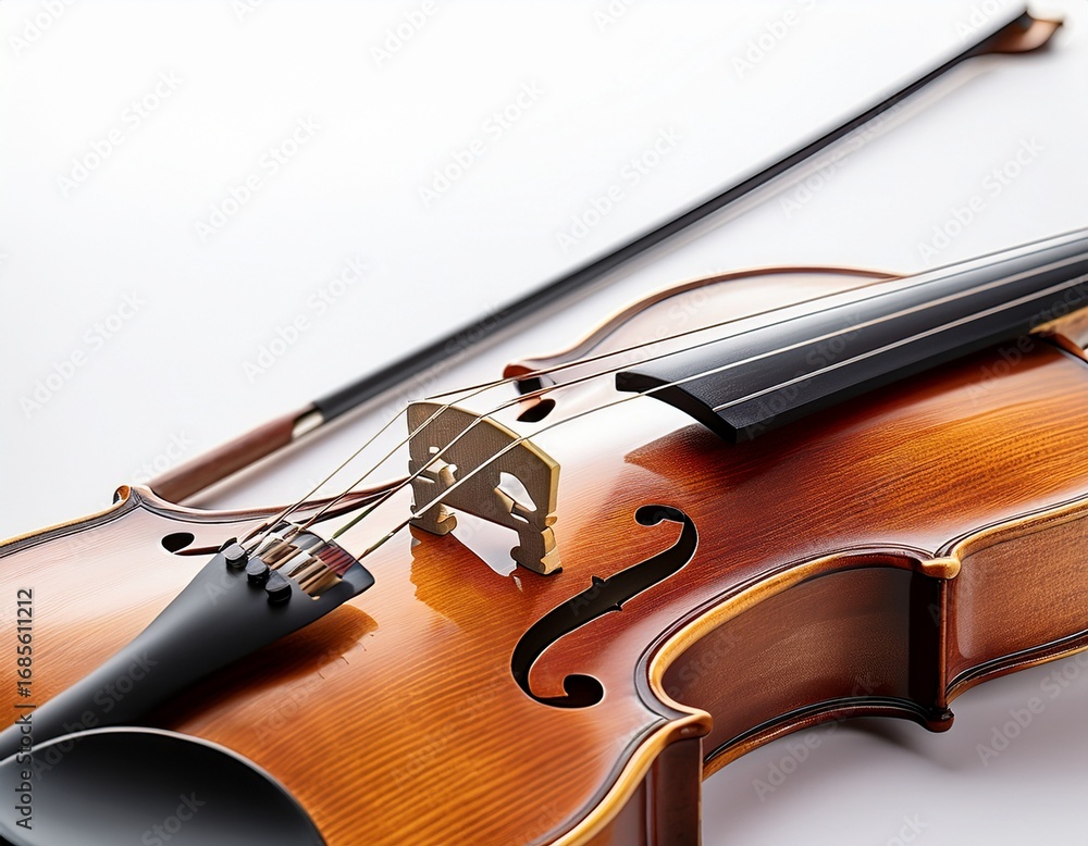 Fototapeta premium a violin on white background