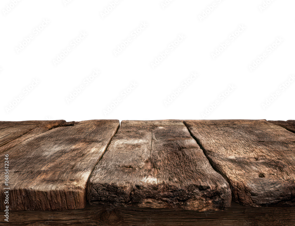 Fototapeta premium Wooden tabletop against black background (2)