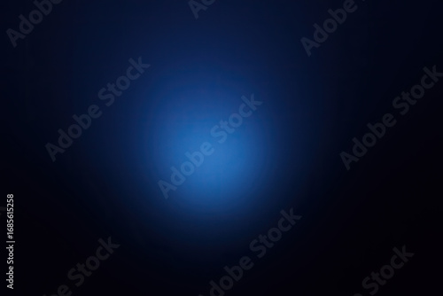 Abstract deep navy blue background with a radiant central bright light creating a soft, ethereal vignette effect. Perfect for modern designs, digital projects, tech presentations, futuristic concepts,