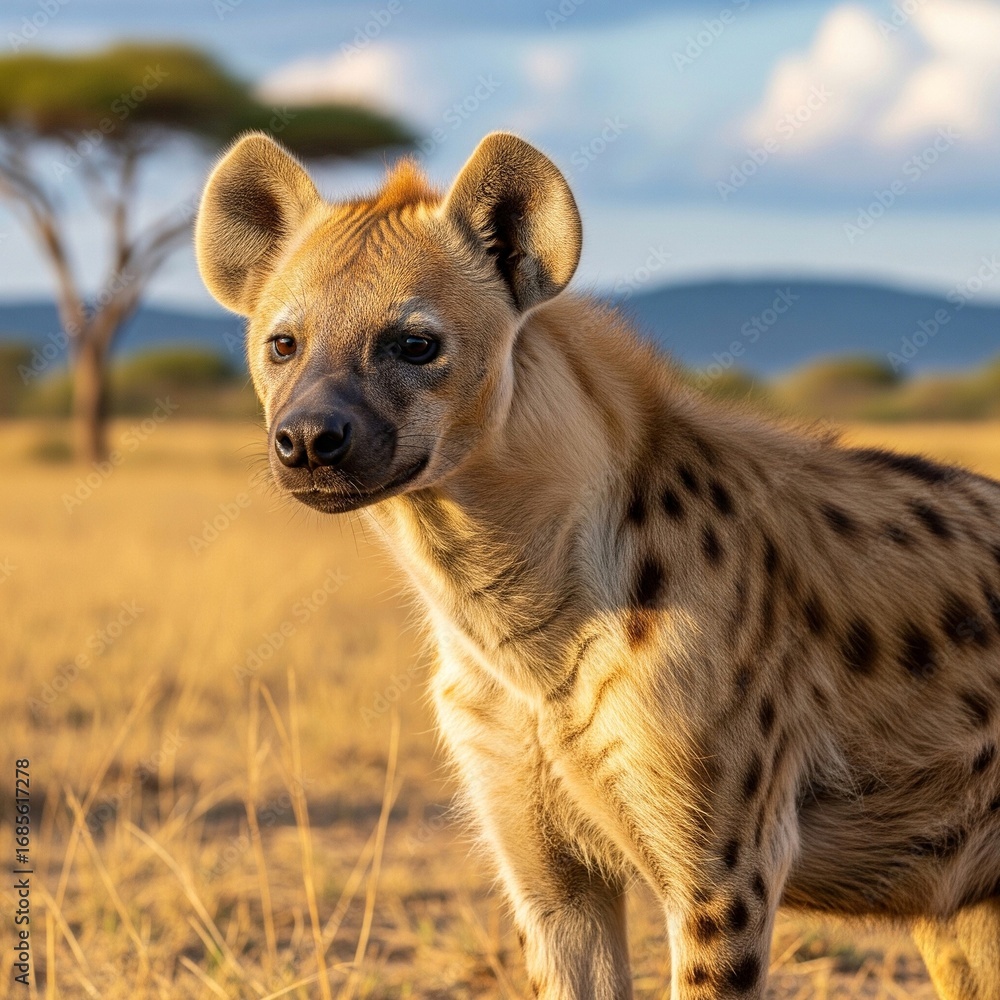 Fototapeta premium hyena in the savannah