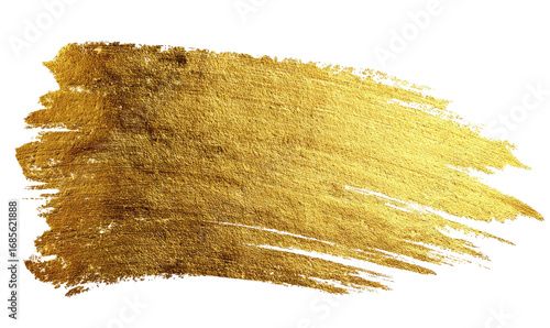 Gold paint stroke on black background