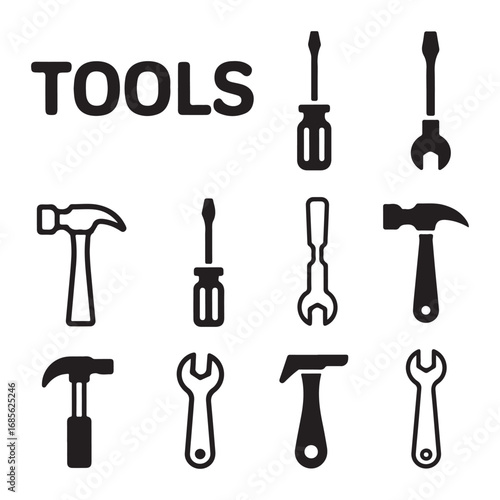 Hand tools vector collection