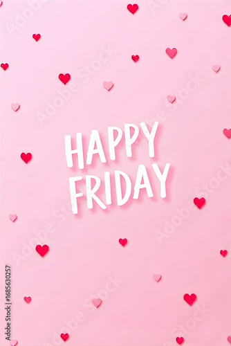 ** Happy Friday Pink Hearts