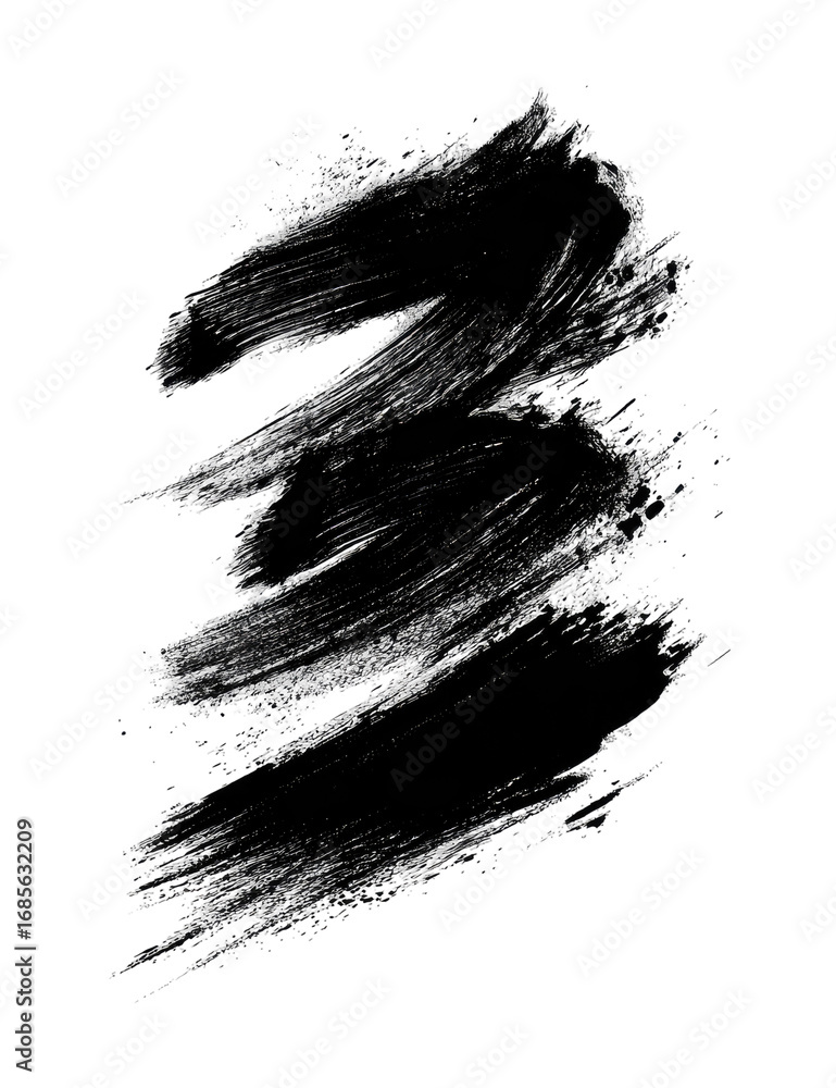 Obraz premium Abstract black paint splatter (1)