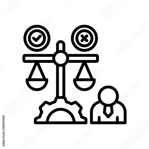 Business Ethics line icon