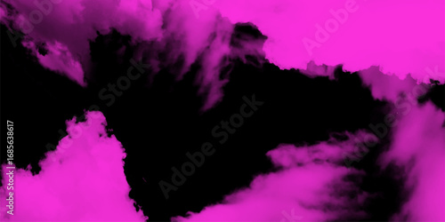Dark Watercolor Background Texture. pink smoke steam spray, and abstract vapor water isolated on a black background. Pink grunge wall texture winter love scratch the old wall vintage surface