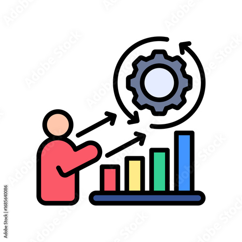 Incremental Progress lineal color icon