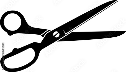 scissors cut stencil icon silhouette vector illustration