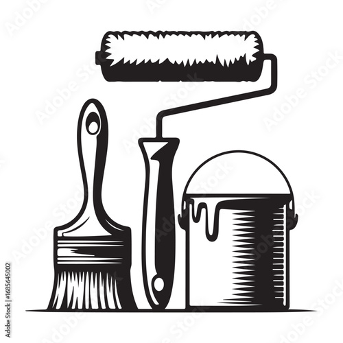 Painting tools icon collection