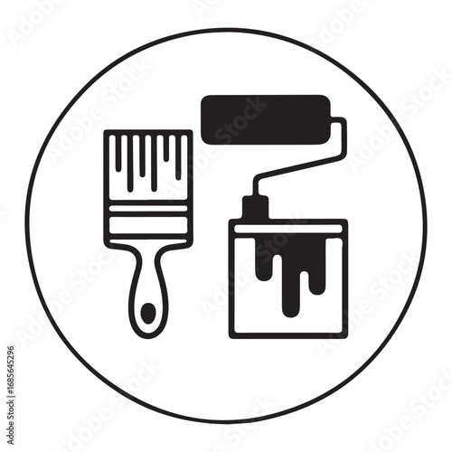 Painting tools icon collection