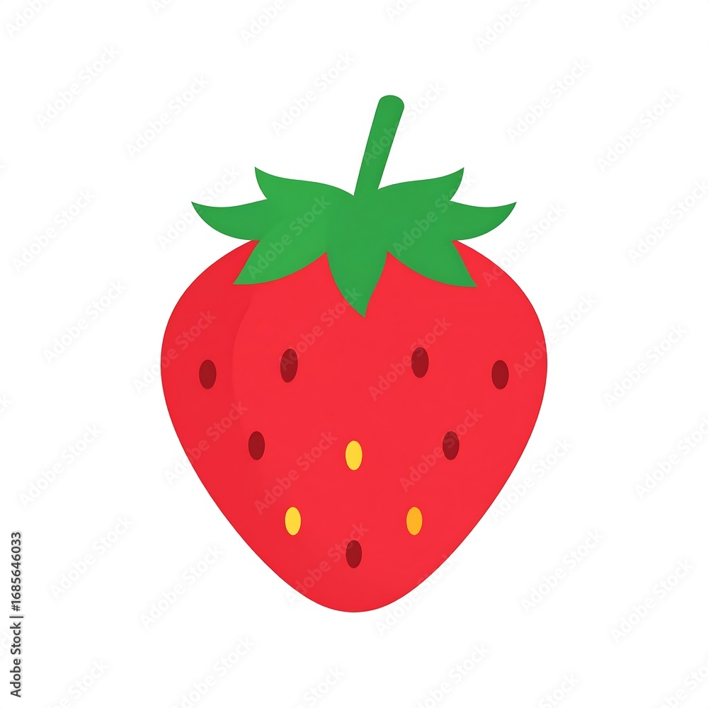 Obraz premium Simple strawberry graphic