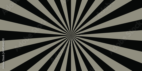 Abstract black and gray dark sun rays sunburst backdrop background. seamless retro vintage burst.. Pop art dark gray comic background.Vintage sunrays illustration swirl grunge backdrop line.