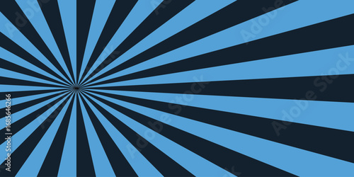 Abstract starburst retro spiral pattern sleek comic book style background. Pop art dark blue comic background.Vintage sunrays illustration swirl grunge backdrop line. sun beam vector banner design.