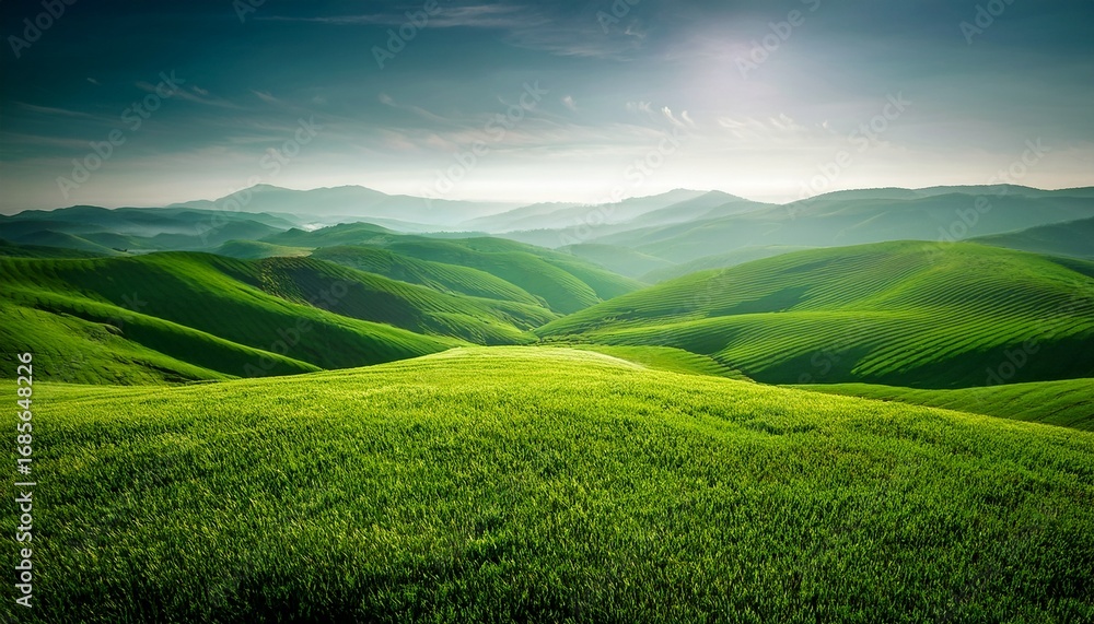 Fototapeta premium serene green abstract nature landscape