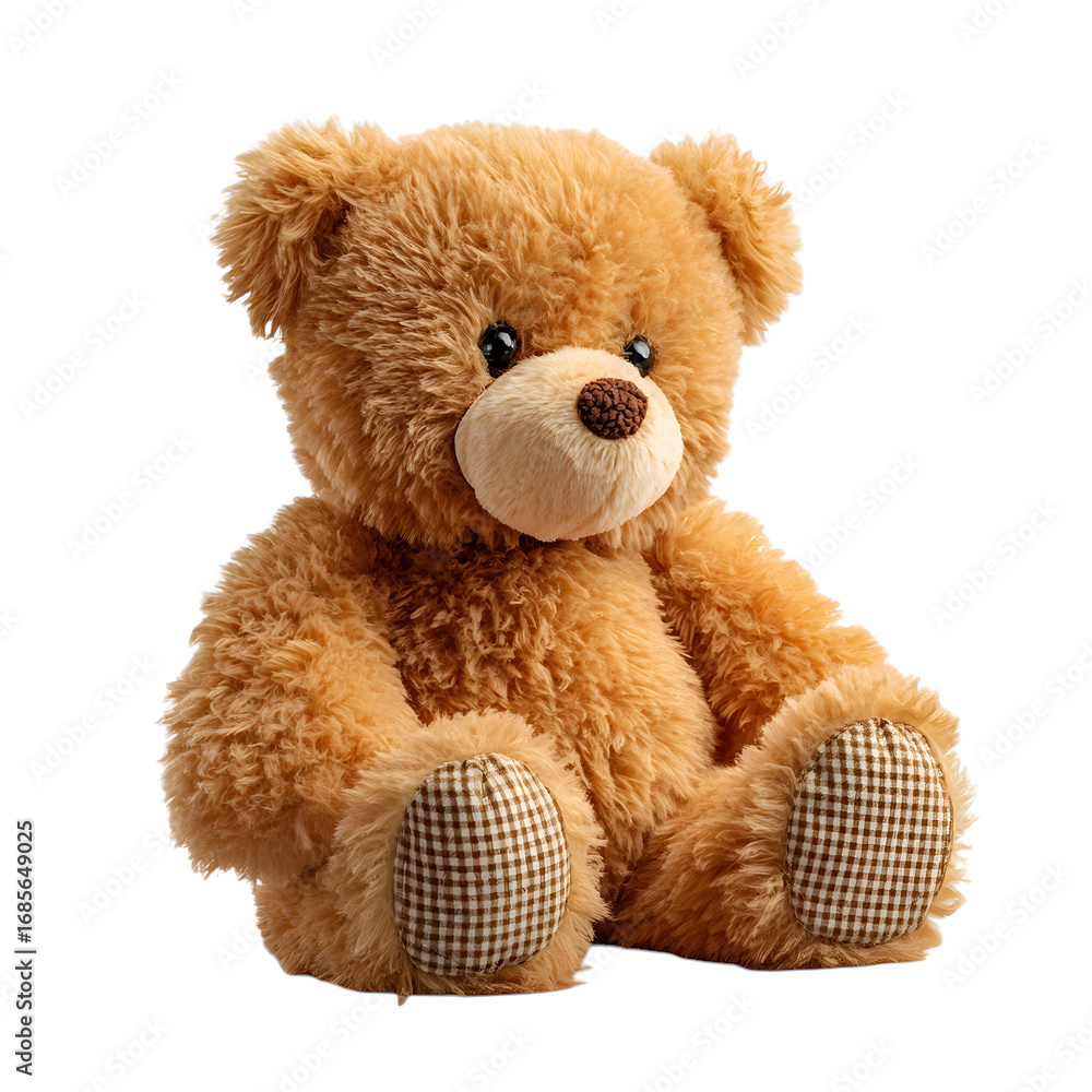 Obraz premium Plush Teddy Bear, isolated on transparent background