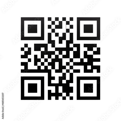 Detailed QR Code on Transparent Background for Scanners and Readers