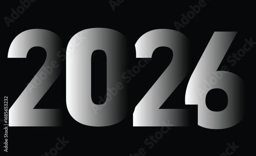 2026 new year design with colorful numbers. New year celebration concept . Vector illustration
