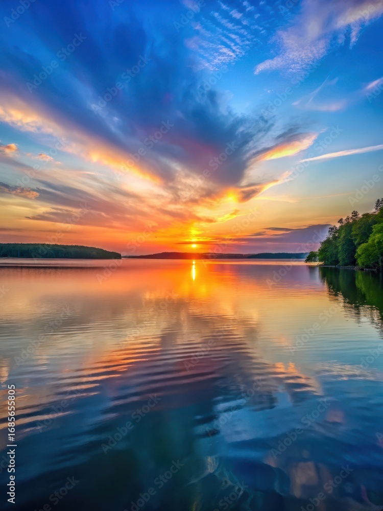 Naklejka premium Sunset over St Croix Lake