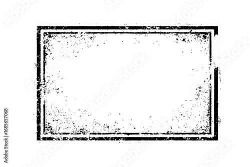 Blank rectangular frame with textured border