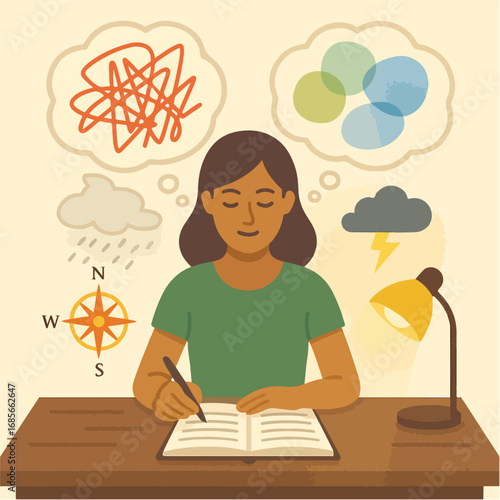 Journaling Woman

