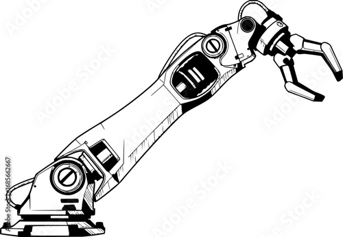 sketch robotic arm vector