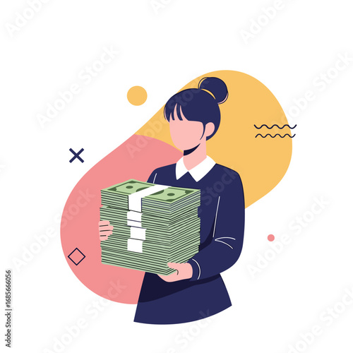 A person holding a large stack of cash illustrating financial success and wealth accumulation