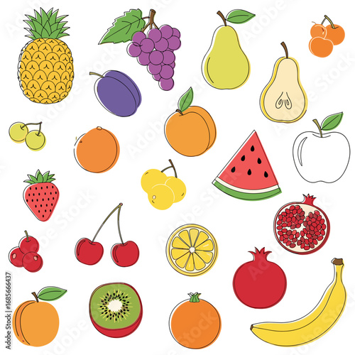 A vibrant assortment of fresh healthy fruits for your culinary adventures and nutritious lifestyle choices