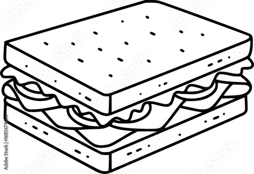 sandwiches icon line art vector illustration
