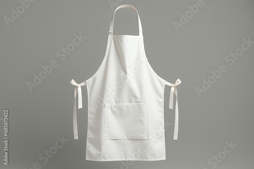 Plain White Apron with Pocket - Mockup