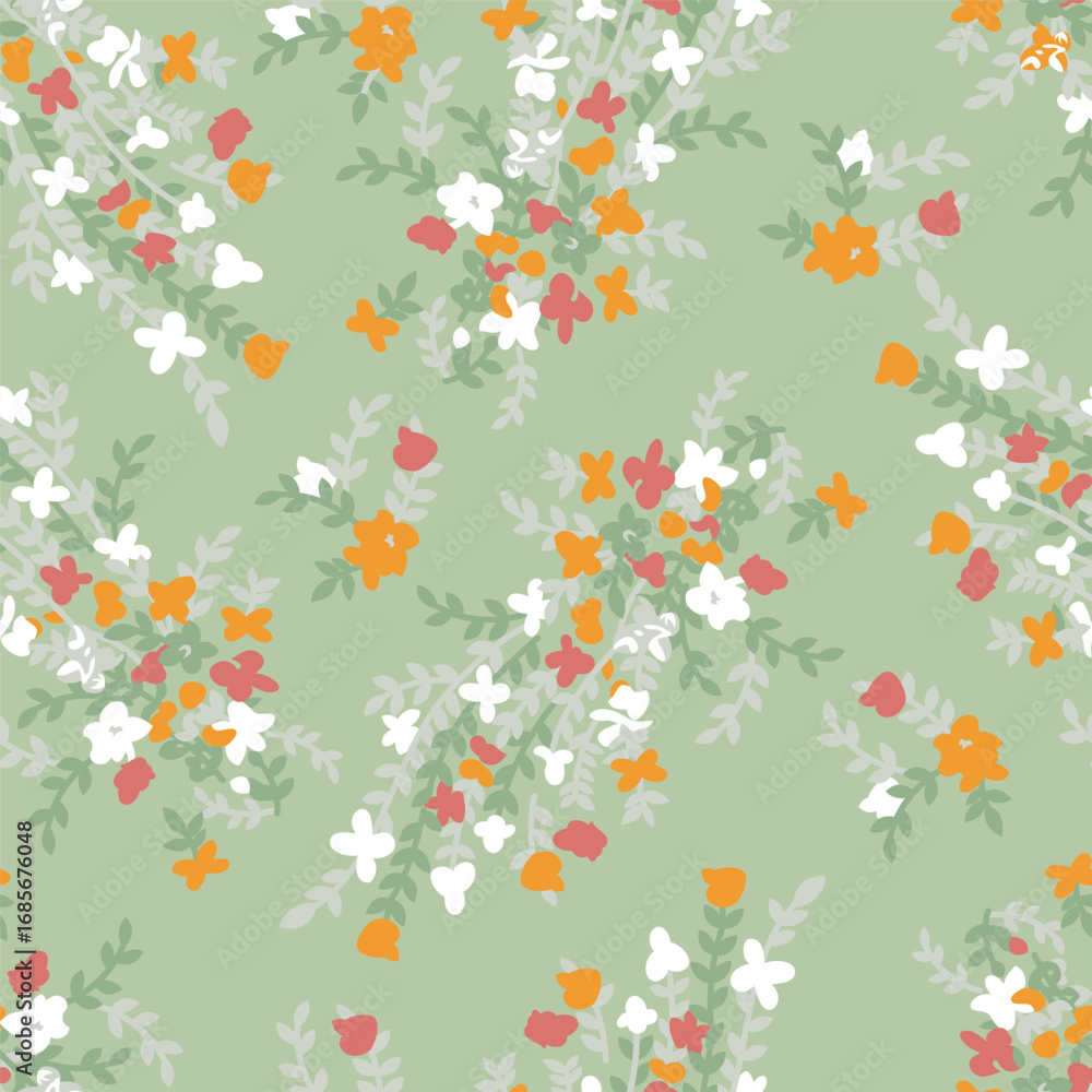 Obraz premium Classic Popular Flower Seamless pattern background - For easy making seamless pattern use it for filling any contours
