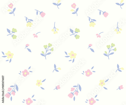 Classic Popular Flower Seamless pattern background - For easy making seamless pattern use it for filling any contours
