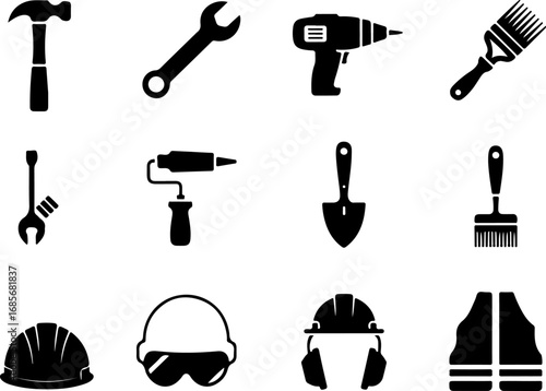 Essential Tools: Construction & Repair Icons"