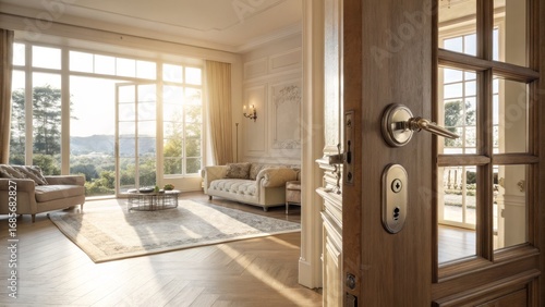 Sunlit Luxury Living Room I...