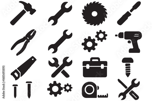 set of tool icons vector illustration