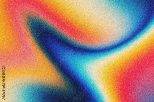 Vibrant abstract background with swirling iridescent colors and a grainy texture creating a dynamic visual effect