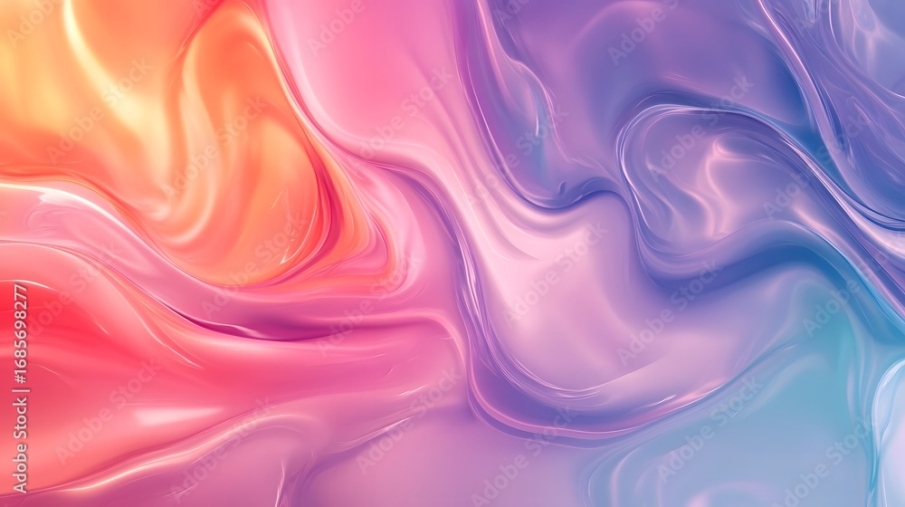 Obraz premium Abstract Colorful Swirl Background with Smooth Fluid Patterns