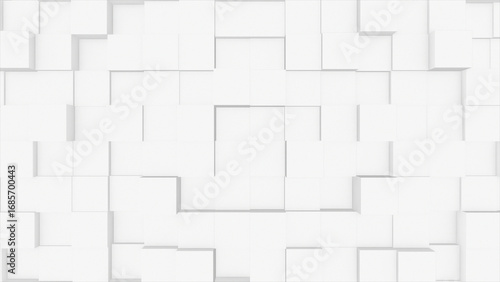 White color simple and elegant 3d squares geometrical futuristic background for professional or business purpose