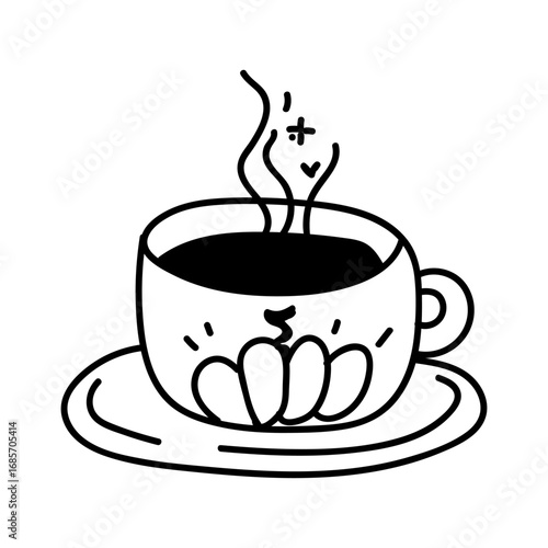 Pumpkin Mug Doodle Illustration