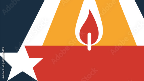 Flame star patriotic symbol memorial remembrance honor tribute courage service