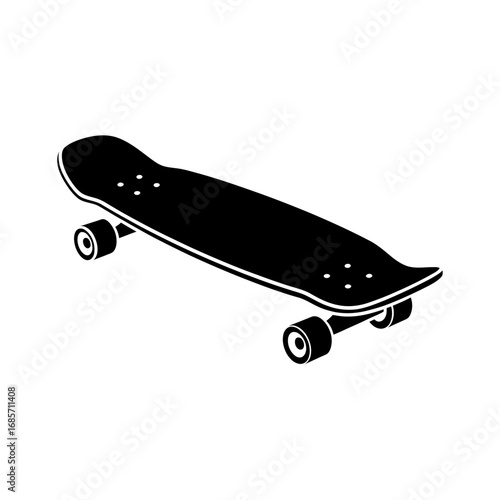 Skateboard Illustration Minimalist Design for Extreme Sports and Urban Lifestyle Enthusiasts
