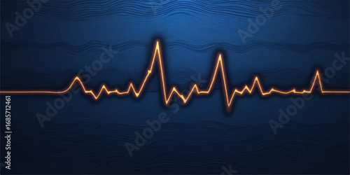 An ECG monitor displays a green line charting a healthy heartbeat, a life-giving pulse on a medical graph