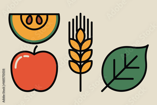 Melon apple wheat leaf fruit food agriculture harvest autumn organic healthy diet