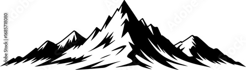 Majestic Mountain Rocks in Striking s, Forest, Pine Trees, Landscape,   Vector Bundle