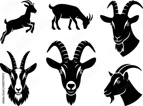 "Goat Silhouettes Collection – Wild and Domestic"