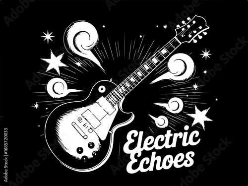 "Rock Explosion – Electric Guitar Art"