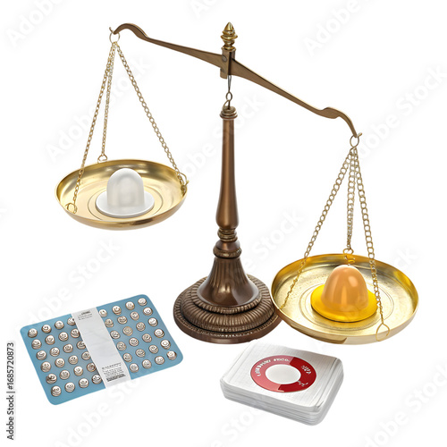 Contraception Choices: Weighing Options on transparent background