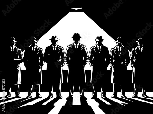 Detective Silhouette Vector Illustration 